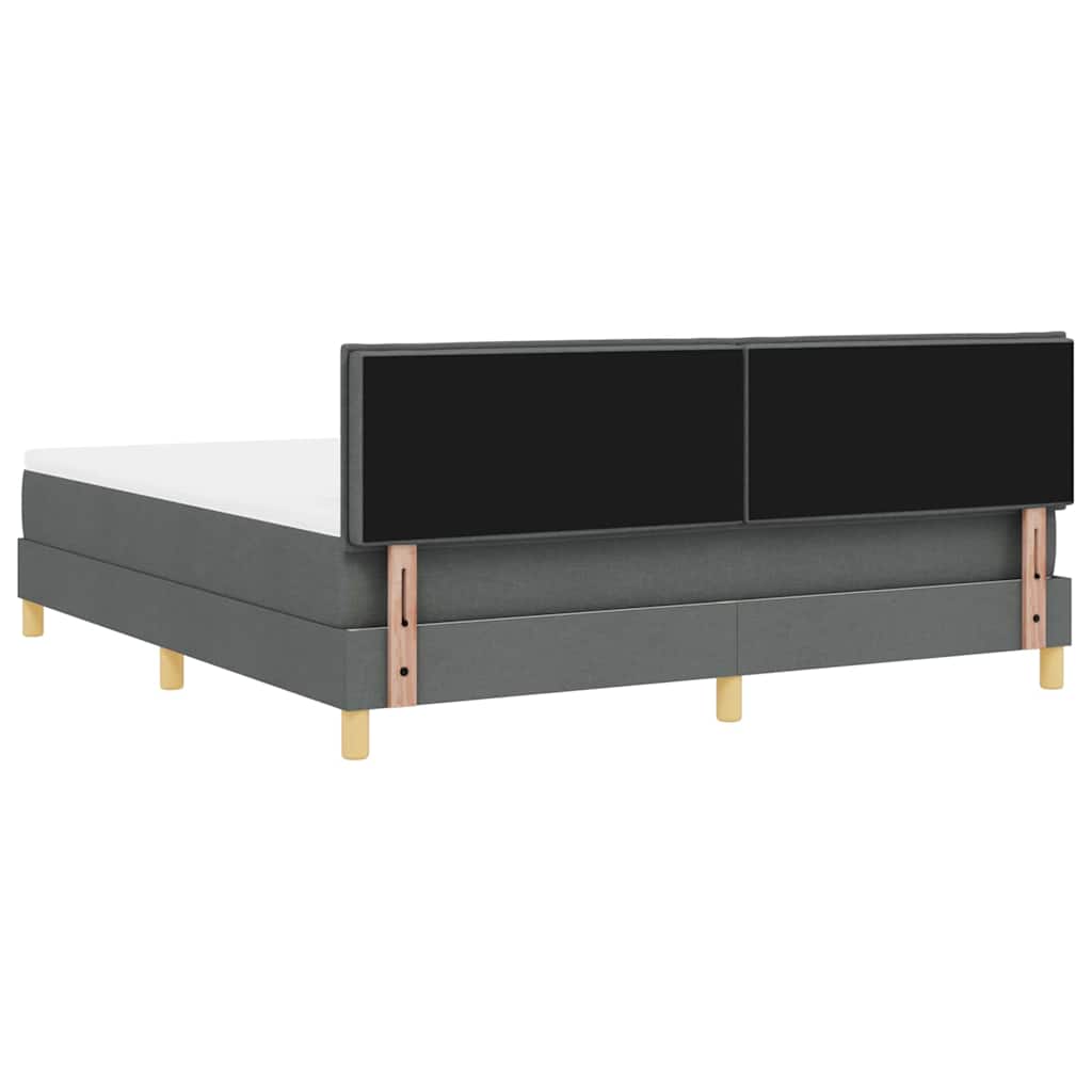LED Box Spring Bed met hoofdeinde Donkergrijs 180 x 200 cm Stof is nu te koop bij PeponiXL, paradijselijk wonen!