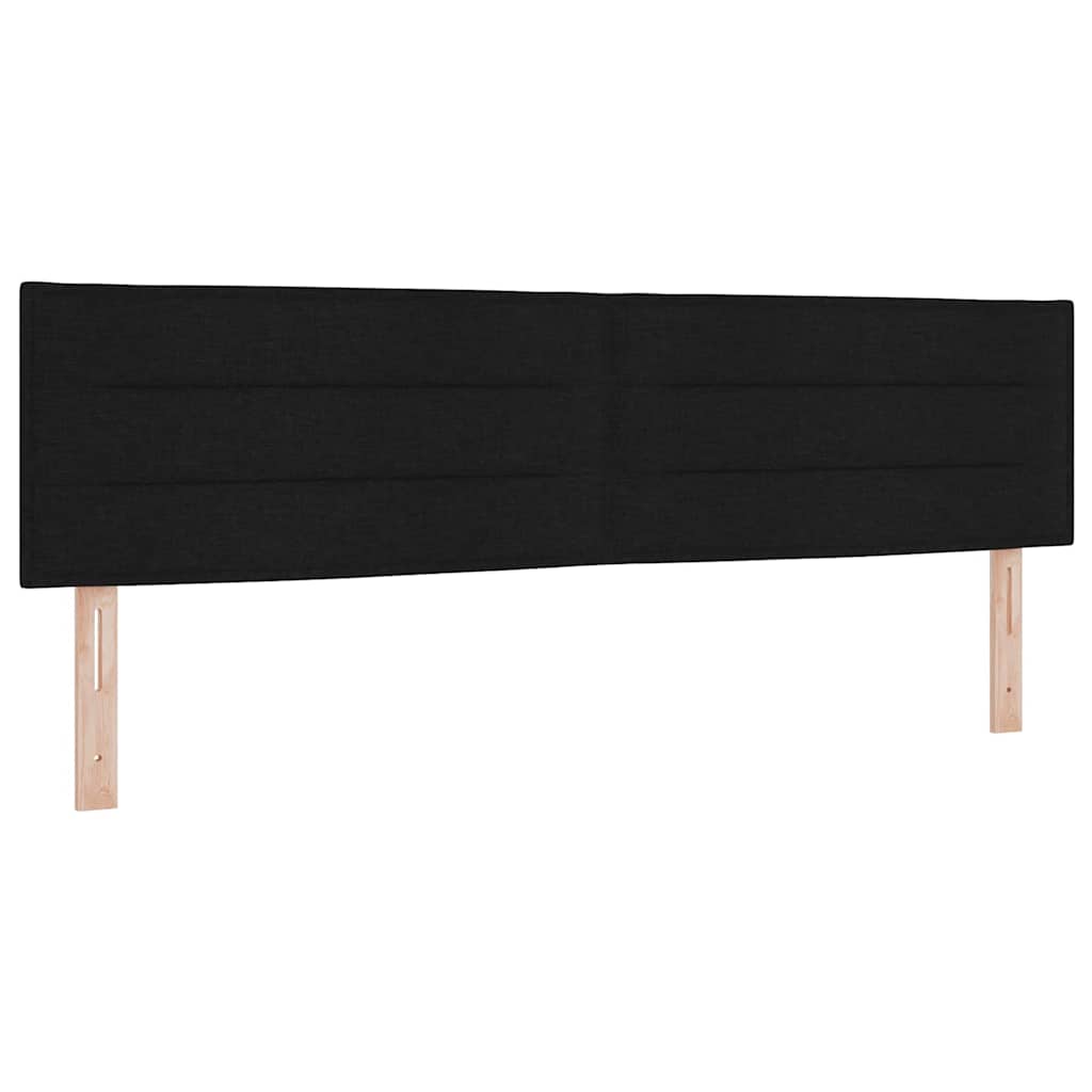 LED Box Spring Bed met hoofdeinde Zwart 180 x 200 cm Stof