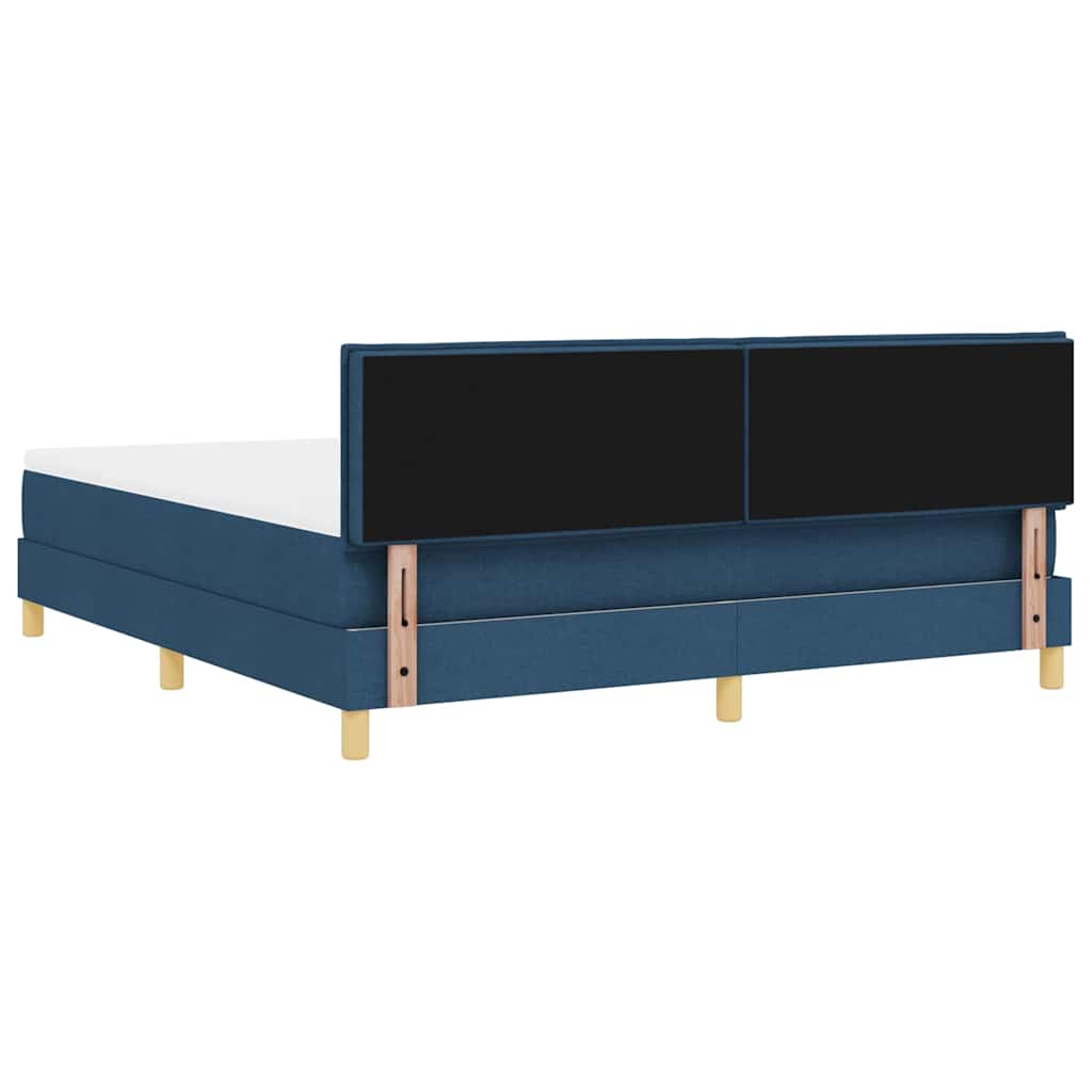 LED Box Spring Bed met hoofdeinde Blauw 180 x 200 cm Stof is nu te koop bij PeponiXL, paradijselijk wonen!