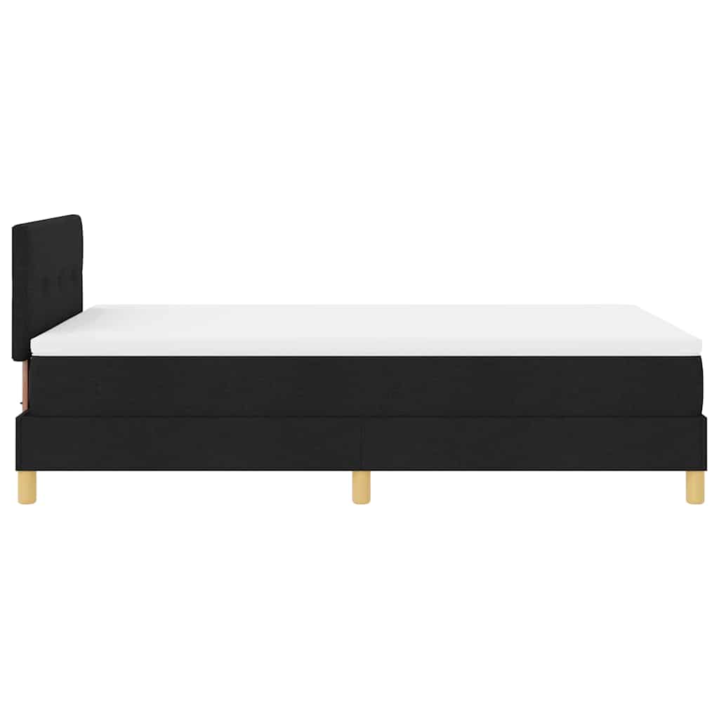 LED Box Spring Bed met hoofdeinde Zwart 120 x 190 cm Stof is nu te koop bij PeponiXL, paradijselijk wonen!