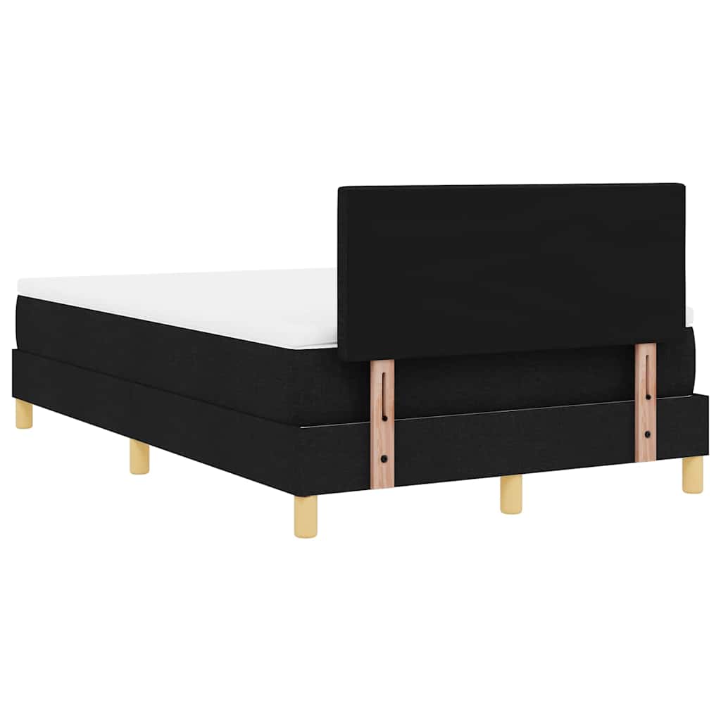 LED Box Spring Bed met hoofdeinde Zwart 120 x 200 cm Stof is nu te koop bij PeponiXL, paradijselijk wonen!