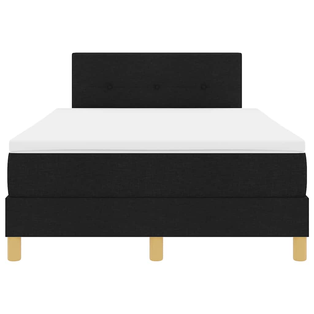 LED Box Spring Bed met hoofdeinde Zwart 120 x 200 cm Stof is nu te koop bij PeponiXL, paradijselijk wonen!