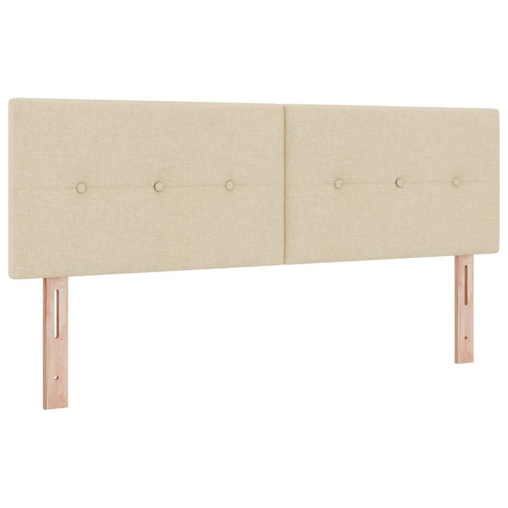 LED Box Spring Bed met hoofdeinde Crème 140 x 200 cm Stof is nu te koop bij PeponiXL, paradijselijk wonen!