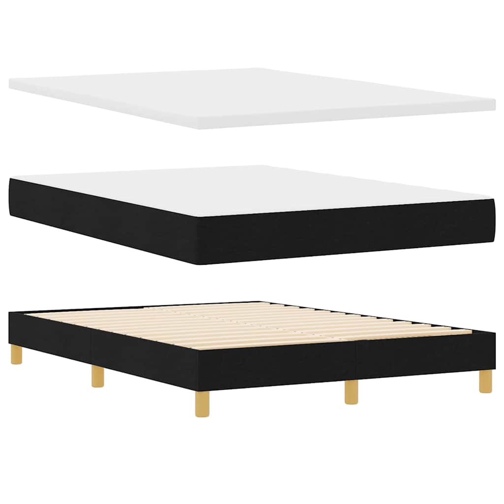 LED Box Spring Bed met kussen Zwart 160 x 200 cm Stof is nu te koop bij PeponiXL, paradijselijk wonen!