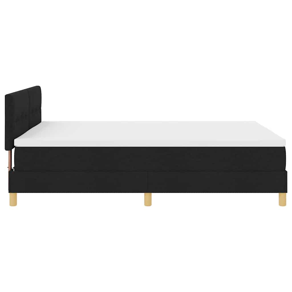 LED Box Spring Bed met kussen Zwart 160 x 200 cm Stof is nu te koop bij PeponiXL, paradijselijk wonen!