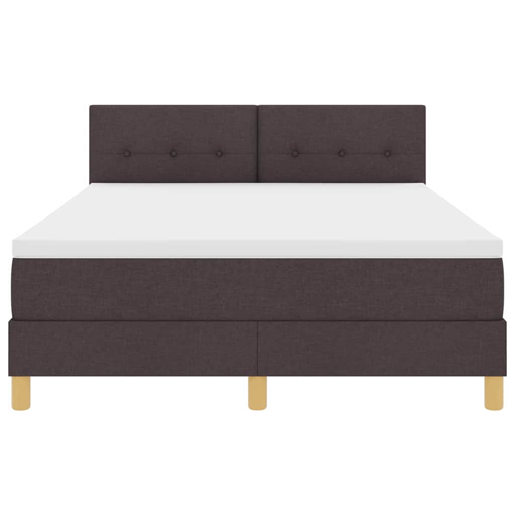 LED Box Spring Bed met hoofdeinde Donkerbruin 160 x 200 cm Stof is nu te koop bij PeponiXL, paradijselijk wonen!