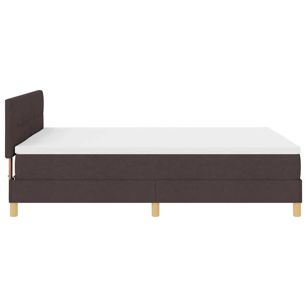 LED Box Spring Bed met hoofdeinde Donkerbruin 160 x 200 cm Stof is nu te koop bij PeponiXL, paradijselijk wonen!