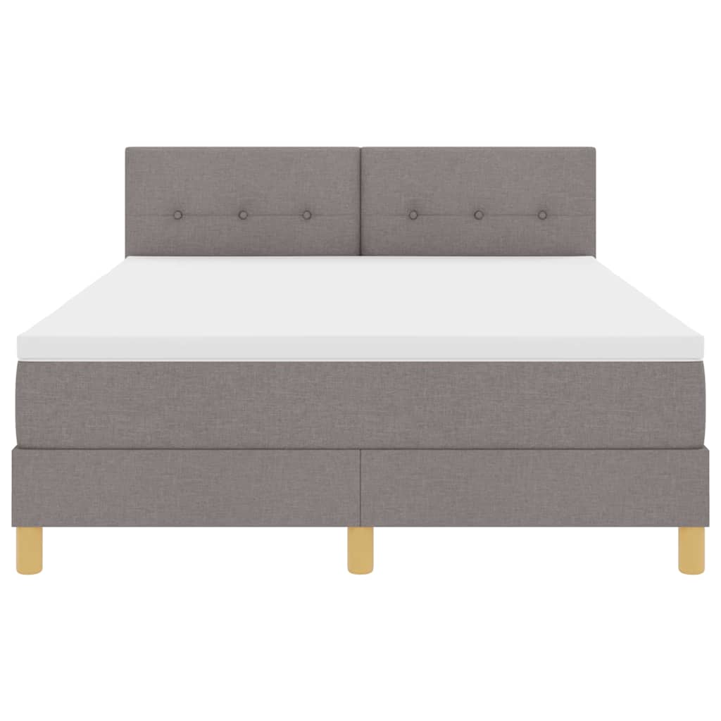 LED Box Spring Bed met hoofdeinde Taupe 160 x 200 cm Stof is nu te koop bij PeponiXL, paradijselijk wonen!