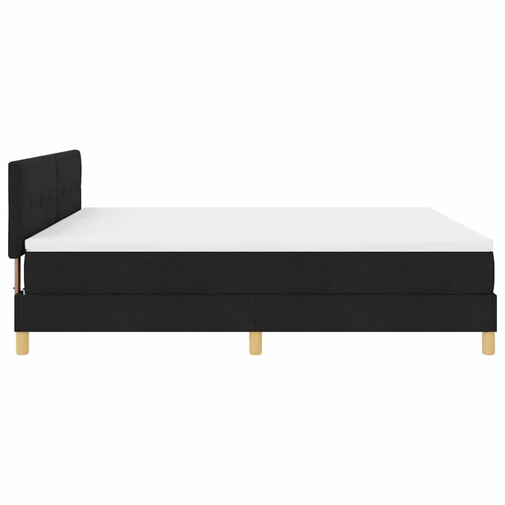 LED Box Spring Bed met hoofdeinde Zwart 180 x 200 cm Stof