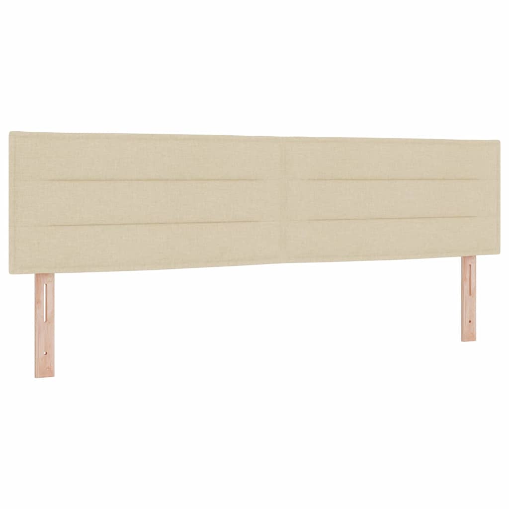 LED Box Spring Bed met hoofdeinde Crème 180 x 200 cm Stof is nu te koop bij PeponiXL, paradijselijk wonen!