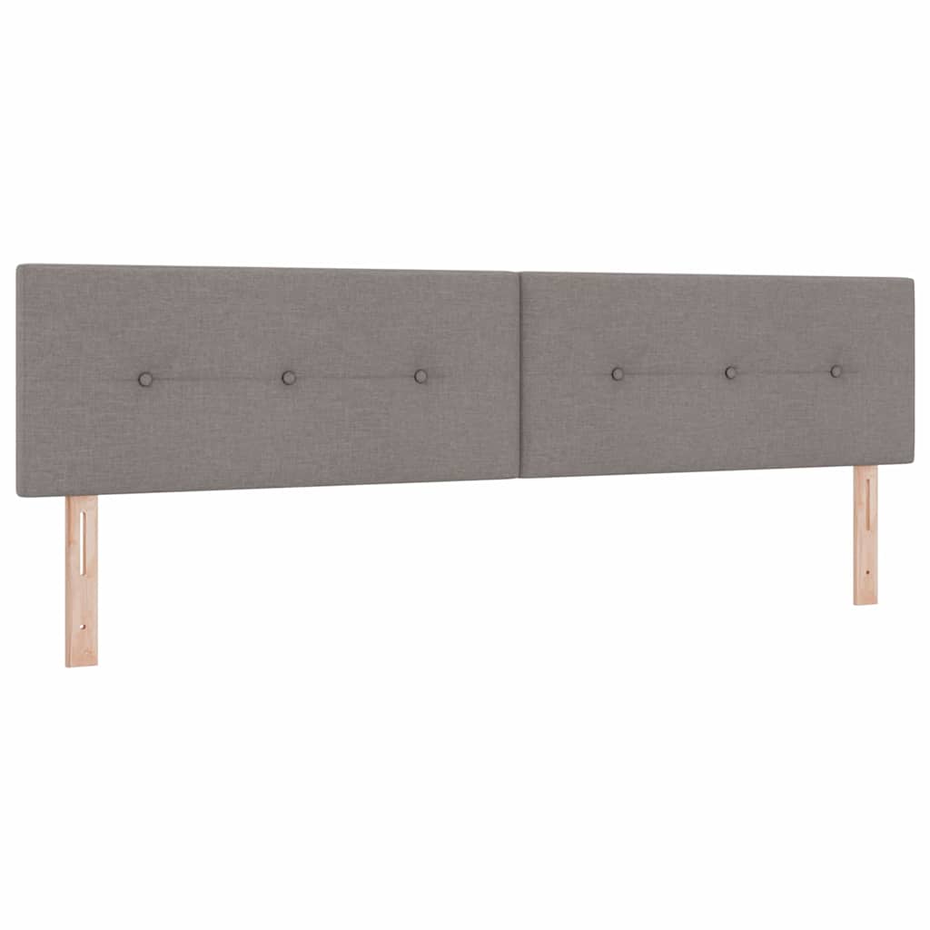 LED Box Spring Bed met kussen Taupe 200 x 200 cm Stof is nu te koop bij PeponiXL, paradijselijk wonen!