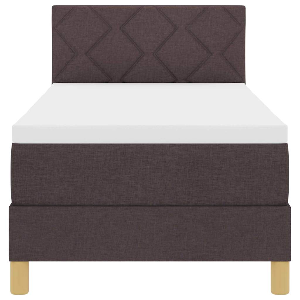 LED Box Spring Bed met hoofdeinde Donkerbruin 80 x 200 cm Stof is nu te koop bij PeponiXL, paradijselijk wonen!