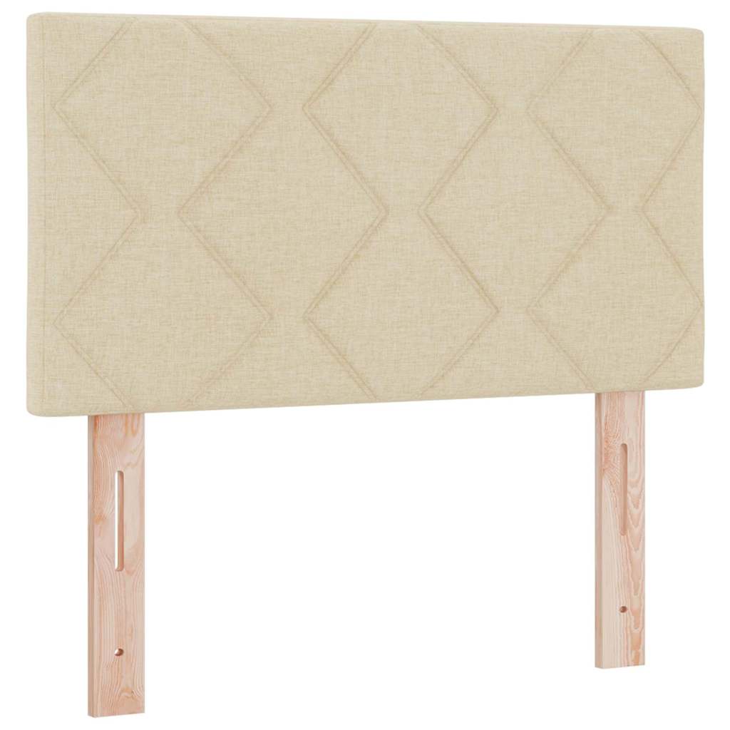 LED Box Spring Bed met hoofdeinde Crème 80 x 200 cm Stof is nu te koop bij PeponiXL, paradijselijk wonen!