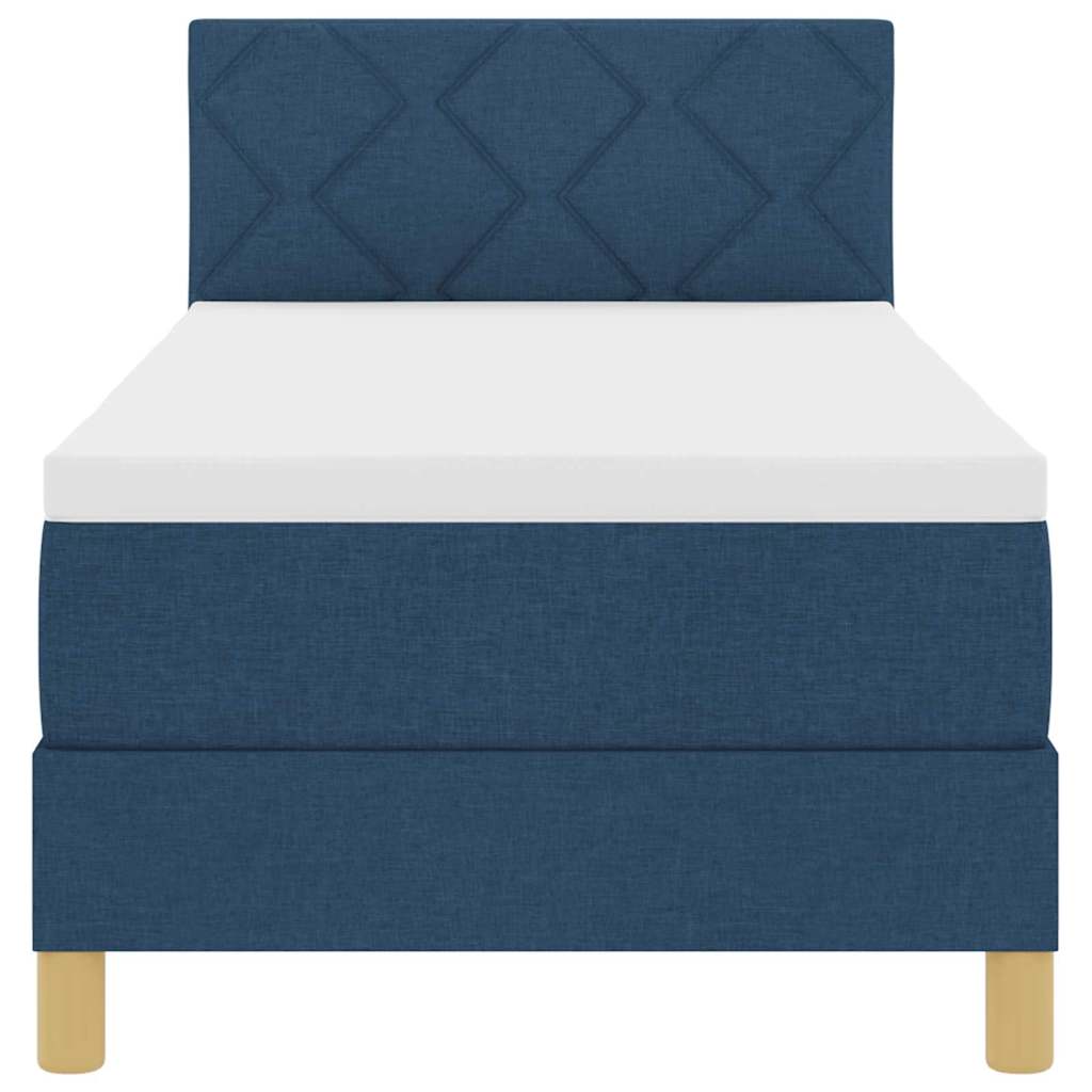 LED Box Spring Bed met hoofdeinde Blauw 80 x 200 cm Stof is nu te koop bij PeponiXL, paradijselijk wonen!
