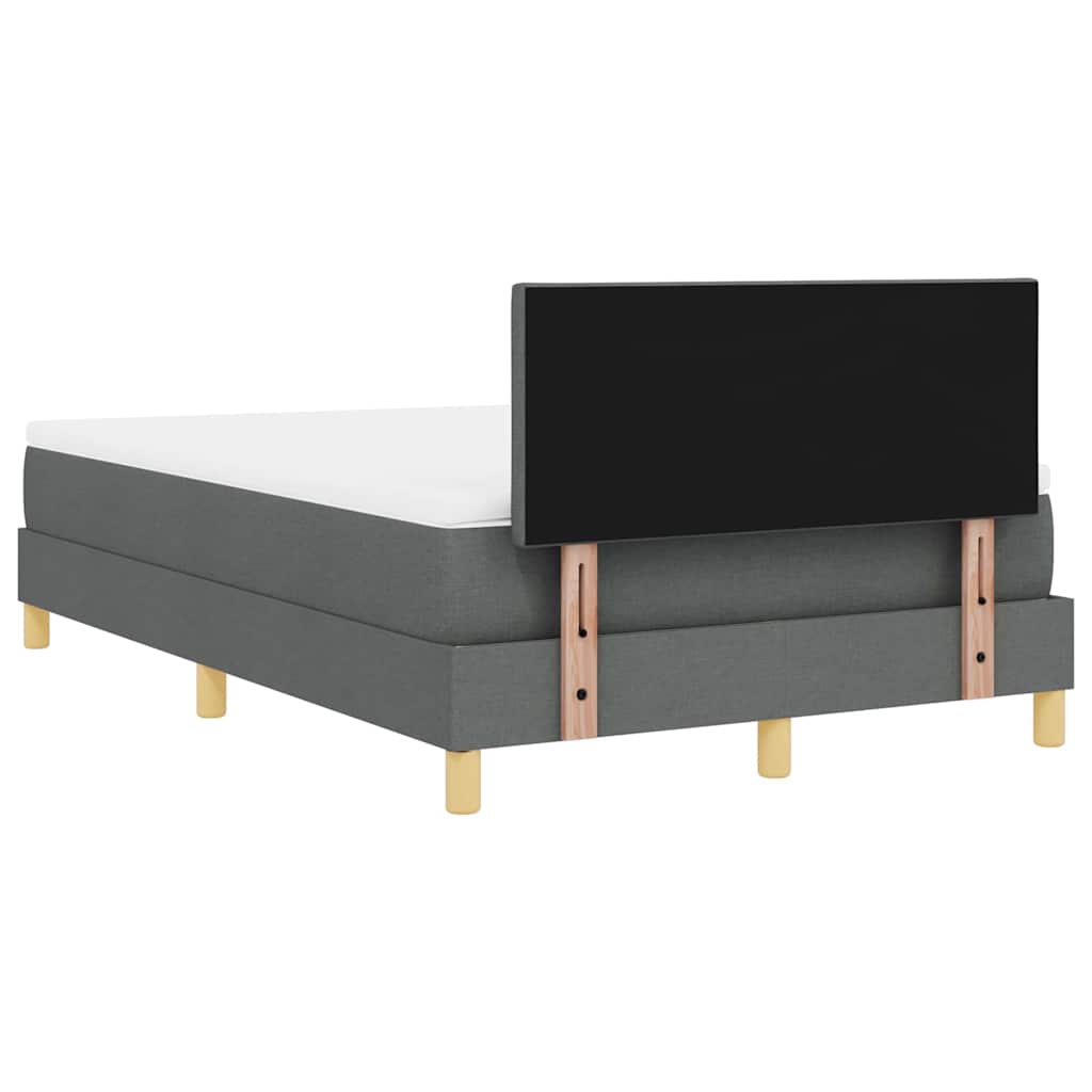LED Box Spring Bed met hoofdeinde Donkergrijs 120 x 190 cm Stof is nu te koop bij PeponiXL, paradijselijk wonen!