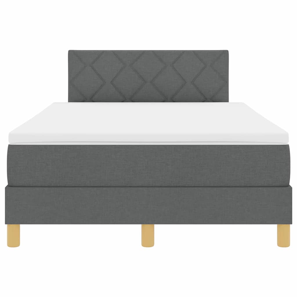 LED Box Spring Bed met hoofdeinde Donkergrijs 120 x 190 cm Stof is nu te koop bij PeponiXL, paradijselijk wonen!