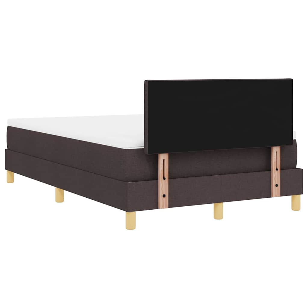 LED Box Spring Bed met hoofdeinde Donkerbruin 120 x 190 cm Stof is nu te koop bij PeponiXL, paradijselijk wonen!