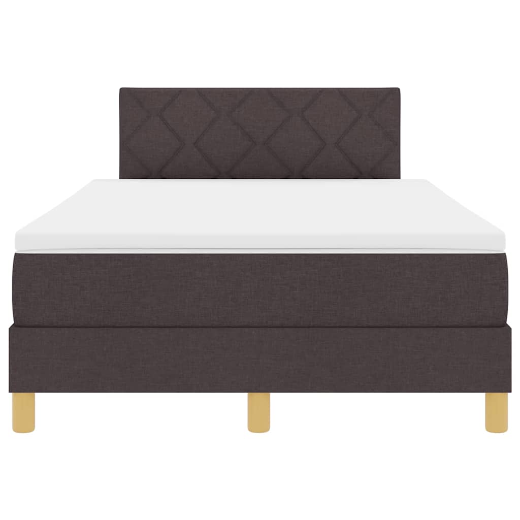 LED Box Spring Bed met hoofdeinde Donkerbruin 120 x 190 cm Stof is nu te koop bij PeponiXL, paradijselijk wonen!