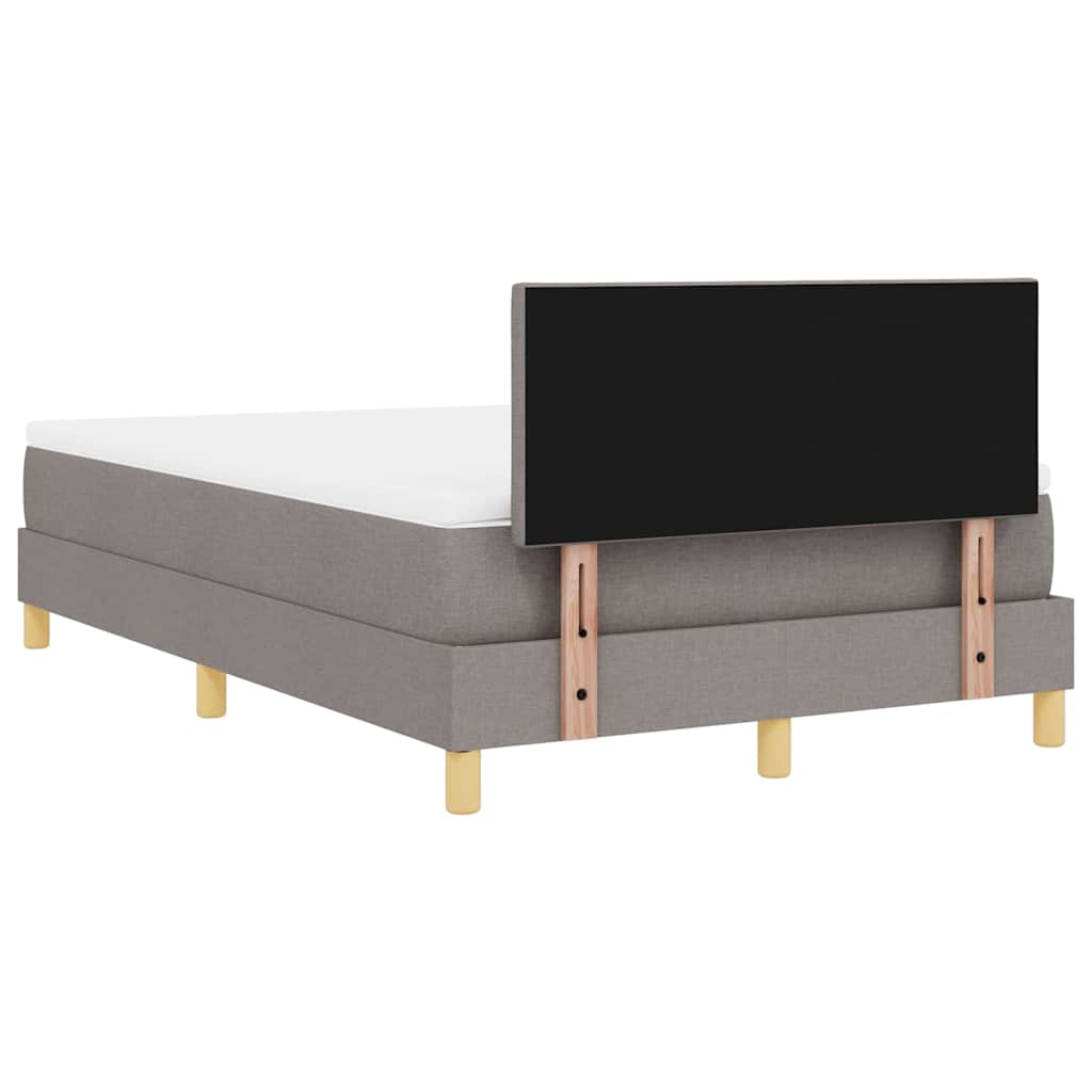 LED Box Spring Bed met hoofdeinde Taupe 120 x 190 cm Stof is nu te koop bij PeponiXL, paradijselijk wonen!