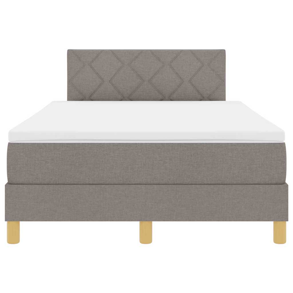 LED Box Spring Bed met hoofdeinde Taupe 120 x 190 cm Stof is nu te koop bij PeponiXL, paradijselijk wonen!