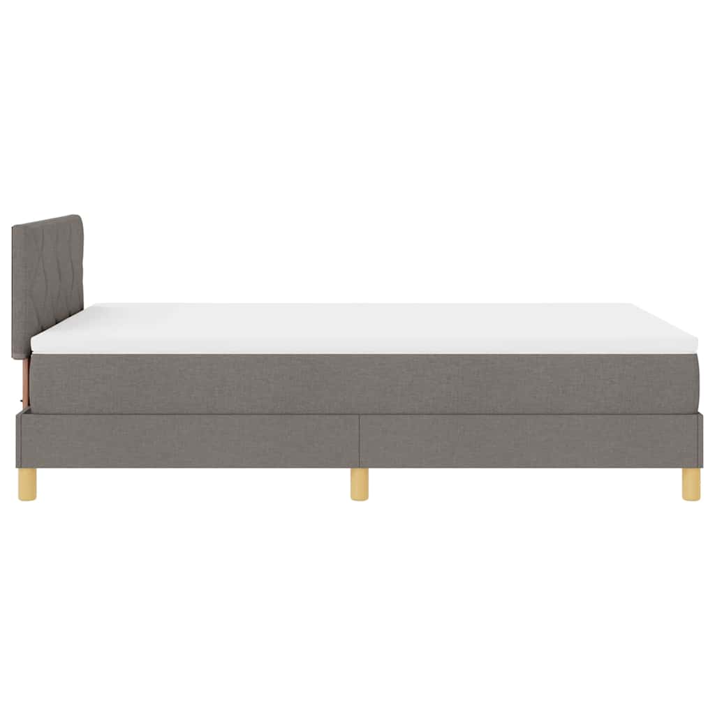 LED Box Spring Bed met hoofdeinde Taupe 120 x 190 cm Stof is nu te koop bij PeponiXL, paradijselijk wonen!