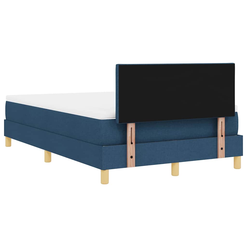 LED Box Spring Bed met hoofdeinde Blauw 120 x 190 cm Stof is nu te koop bij PeponiXL, paradijselijk wonen!