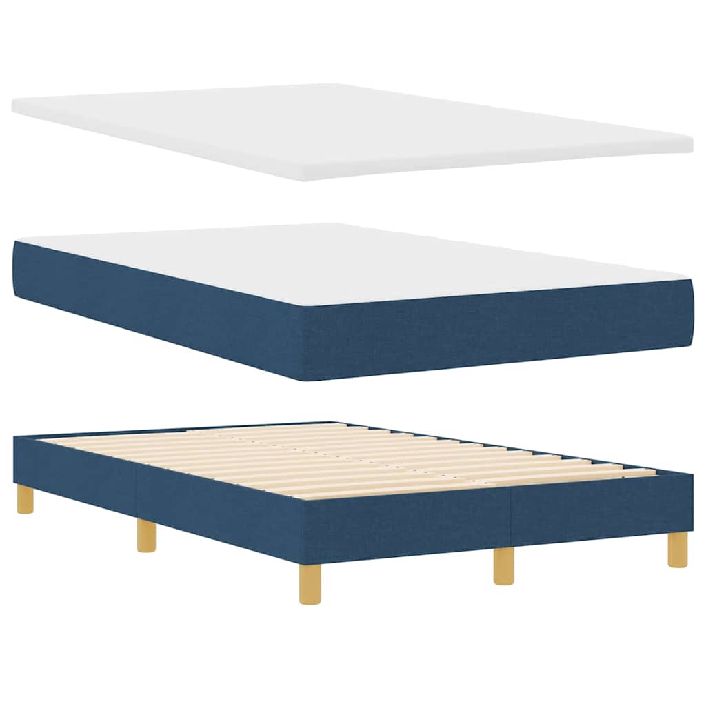 LED Box Spring Bed met hoofdeinde Blauw 120 x 200 cm Stof is nu te koop bij PeponiXL, paradijselijk wonen!