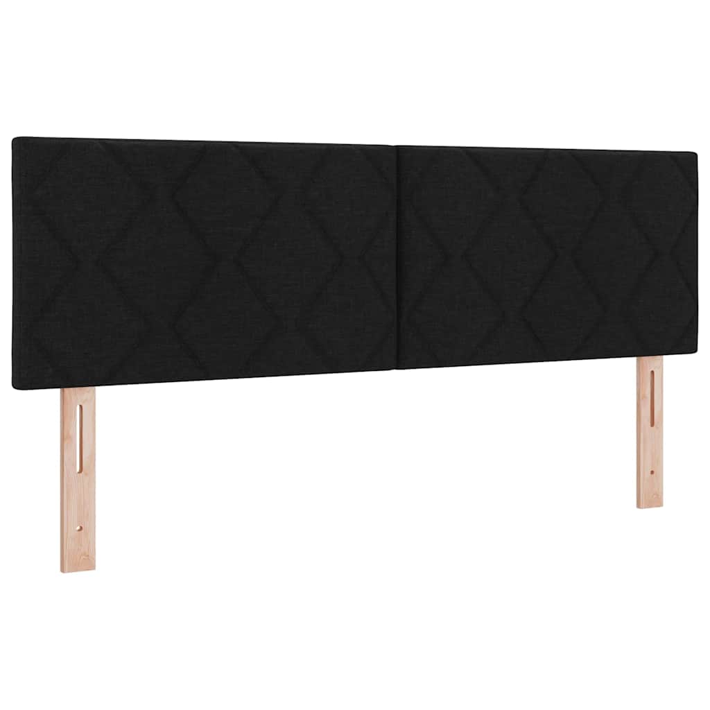 LED Box Spring Bed met hoofdeinde Zwart 160 x 200 cm Stof
