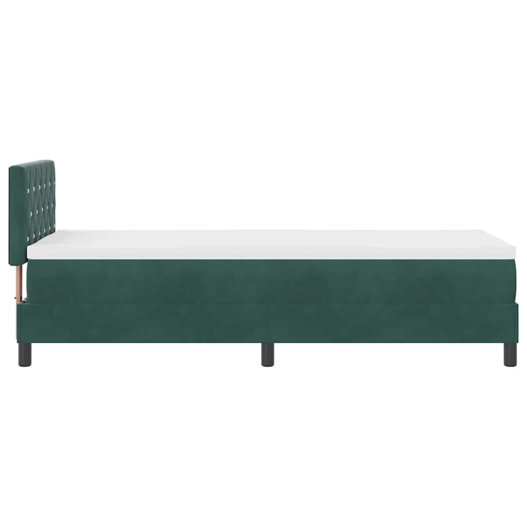 LED Box Spring Bed met matras Donkergroen 80 x 200 cm Fluweel is nu te koop bij PeponiXL, paradijselijk wonen!