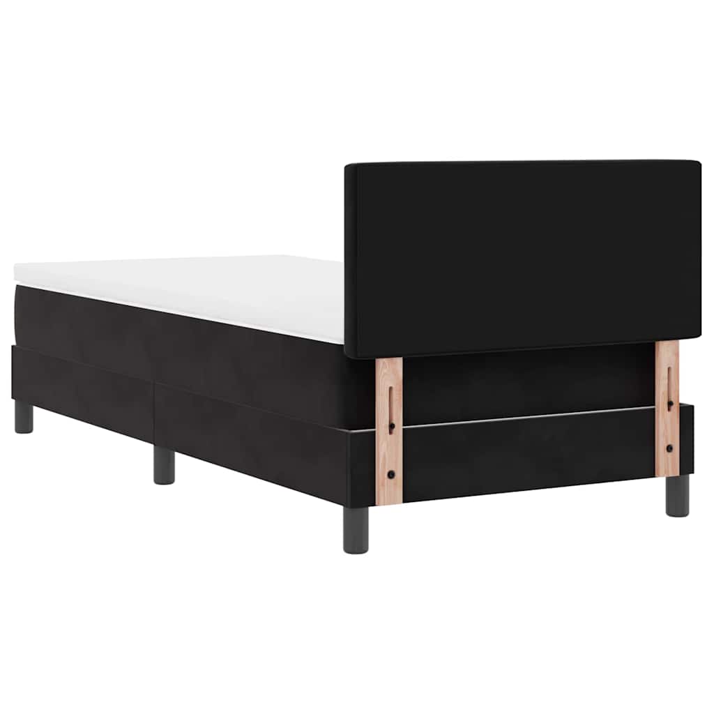 LED Box Spring Bed met matras met LED Zwart 90 x 200 cm Fluweel is nu te koop bij PeponiXL, paradijselijk wonen!