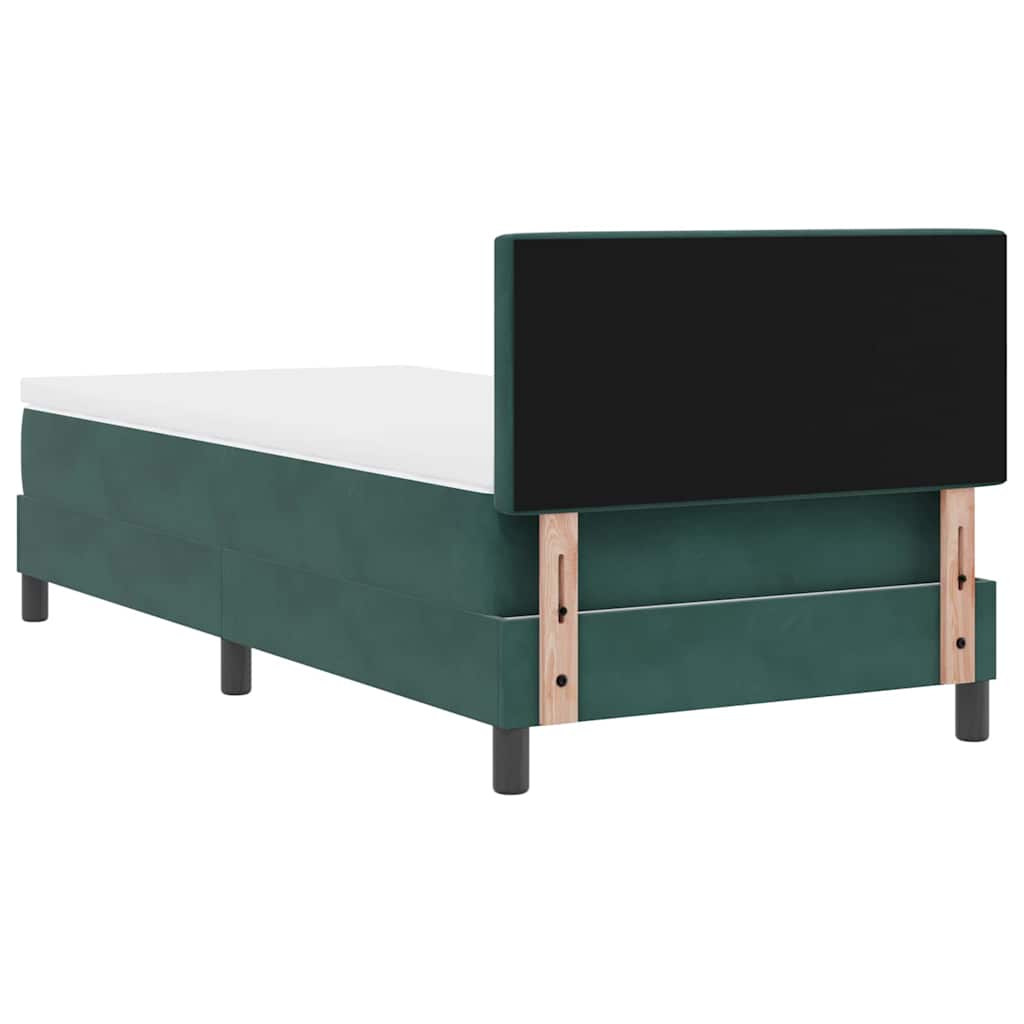 LED Box Spring Bed met matras Donkergroen 100 x 200 cm Fluweel is nu te koop bij PeponiXL, paradijselijk wonen!