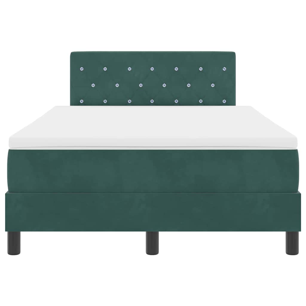 LED Box Spring Bed met matras Donkergroen 120 x 190 cm Fluweel is nu te koop bij PeponiXL, paradijselijk wonen!