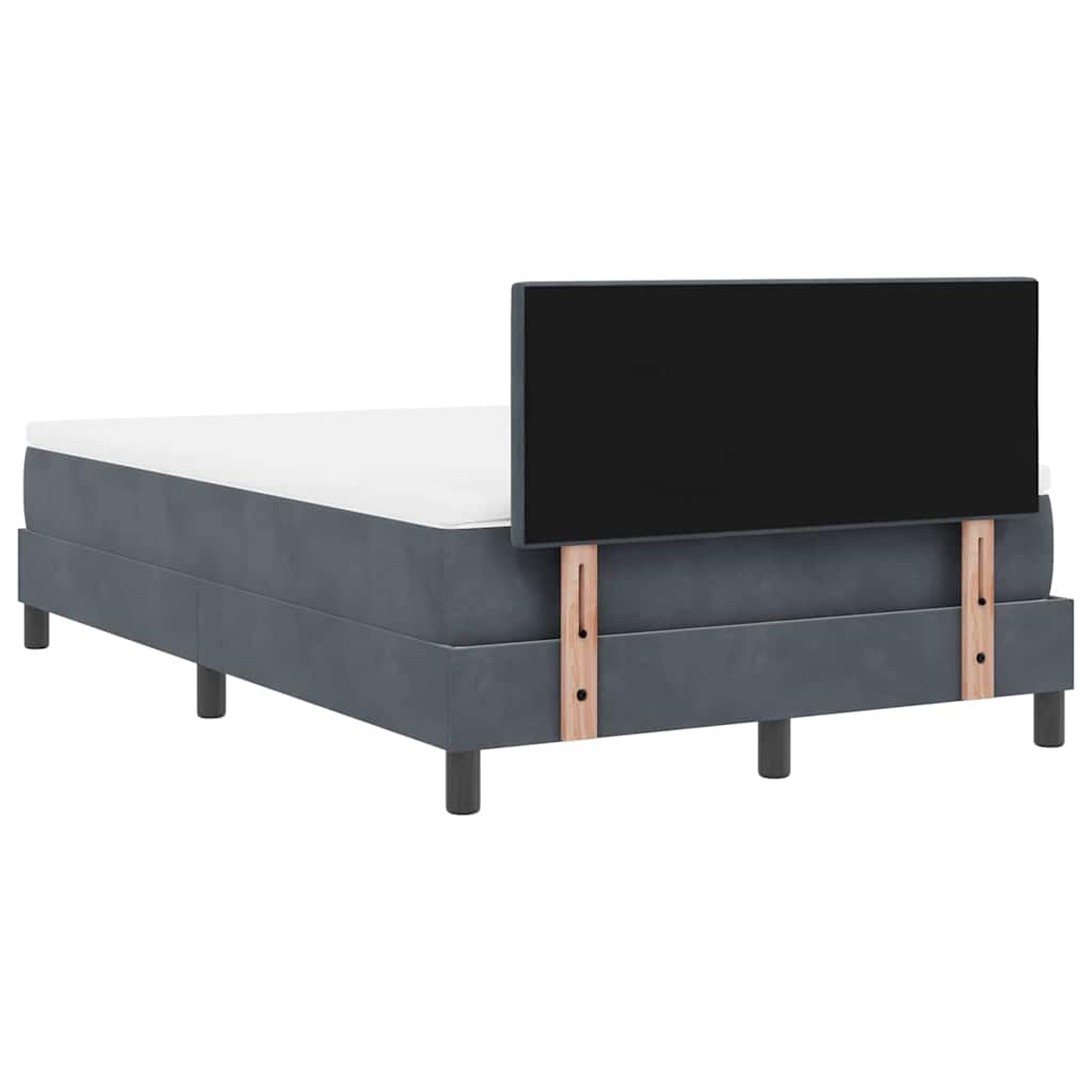 LED Box Spring Bed met matras Donkergrijs 120 x 190 cm Fluweel is nu te koop bij PeponiXL, paradijselijk wonen!