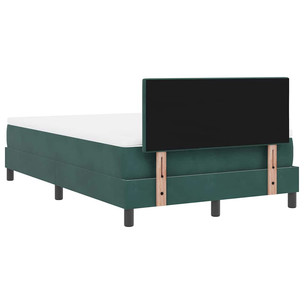 LED Box Spring Bed met matras Donkergroen 120 x 190 cm Fluweel is nu te koop bij PeponiXL, paradijselijk wonen!