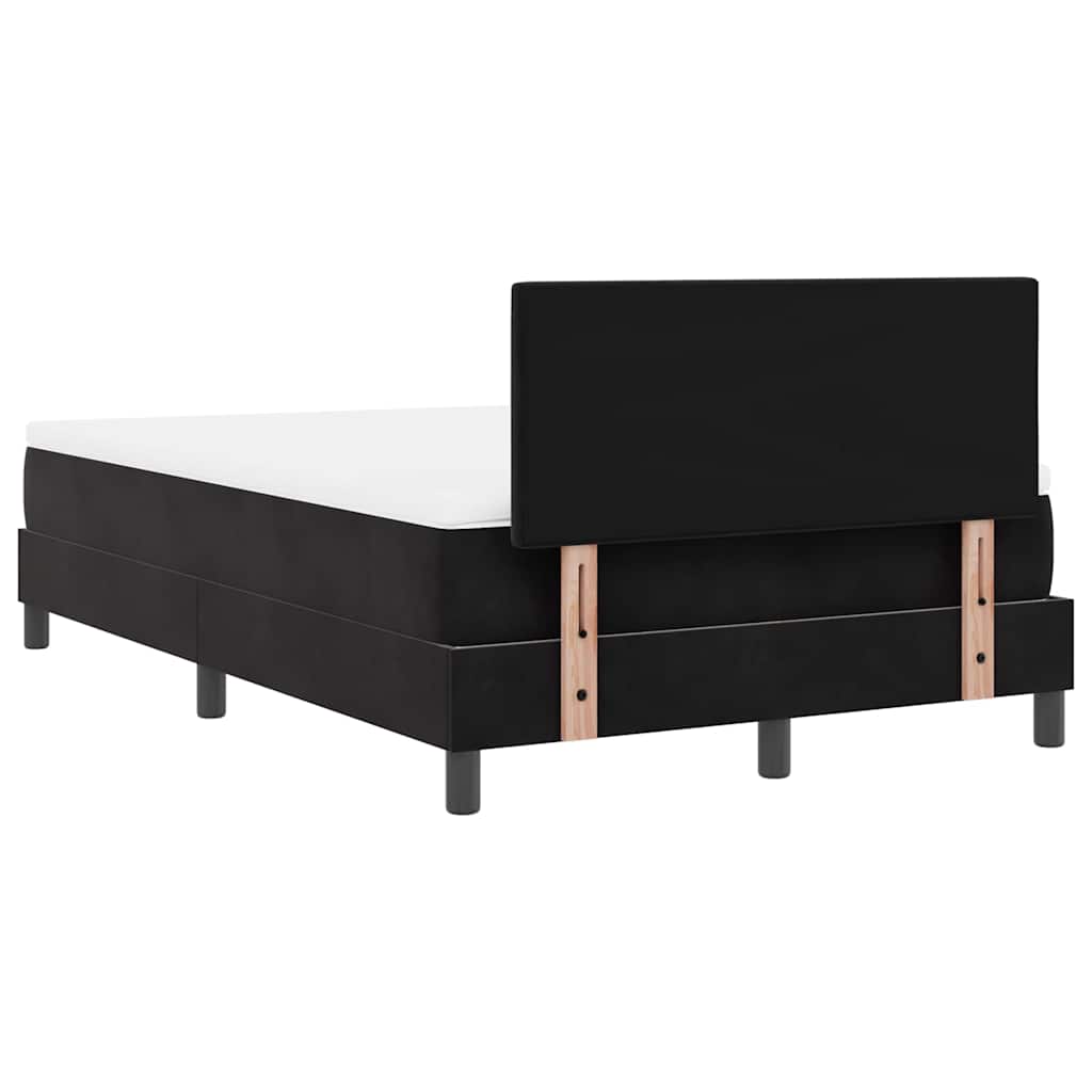 LED Box Spring Bed met matras Zwart 120 x 200 cm Fluweel is nu te koop bij PeponiXL, paradijselijk wonen!
