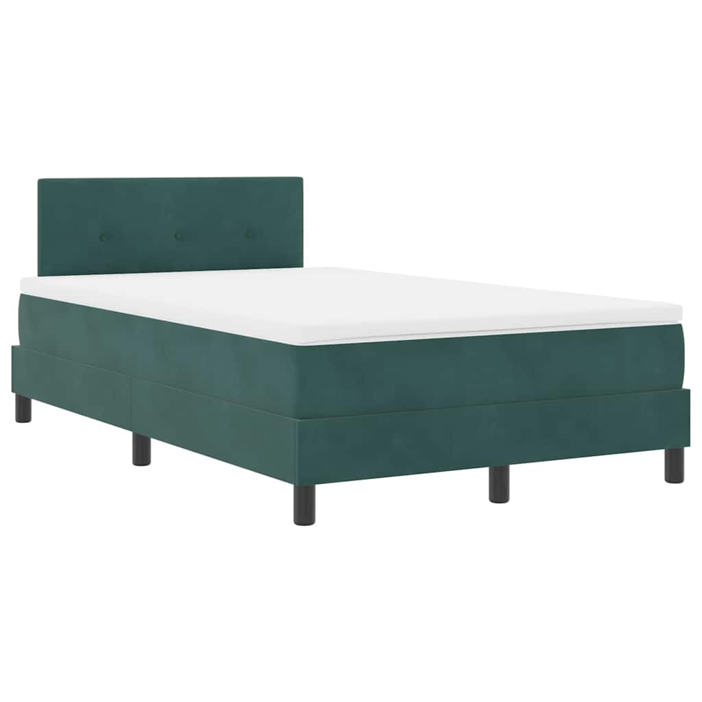 LED Box Spring Bed met matras Donkergroen 120 x 200 cm Fluweel is nu te koop bij PeponiXL, paradijselijk wonen!
