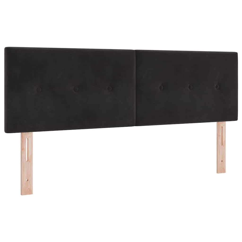LED Box Spring Bed met matras Zwart 140 x 200 cm Fluweel is nu te koop bij PeponiXL, paradijselijk wonen!