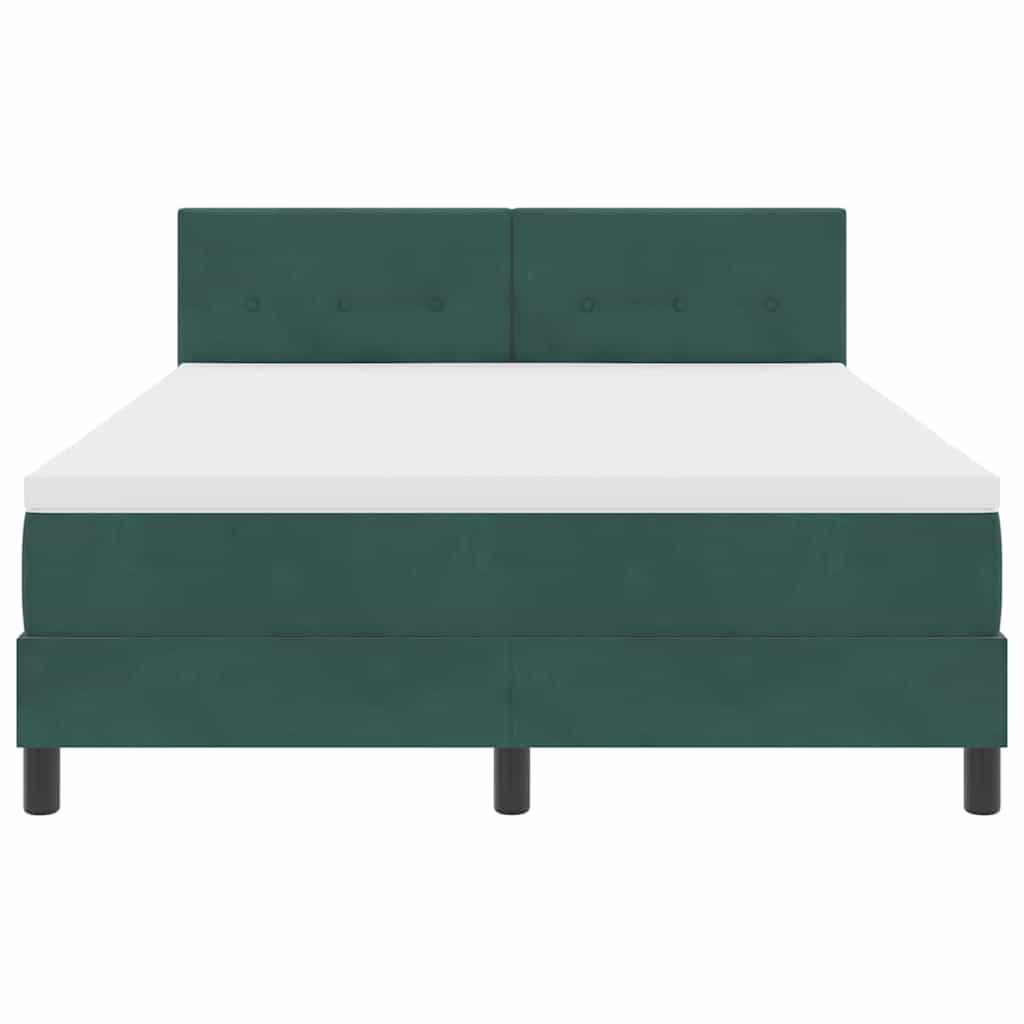 LED Box Spring Bed met matras Donkergroen 140 x 200 cm Fluweel is nu te koop bij PeponiXL, paradijselijk wonen!