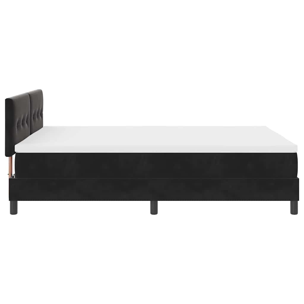 LED Box Spring Bed met matras Zwart 160 x 200 cm Fluweel is nu te koop bij PeponiXL, paradijselijk wonen!