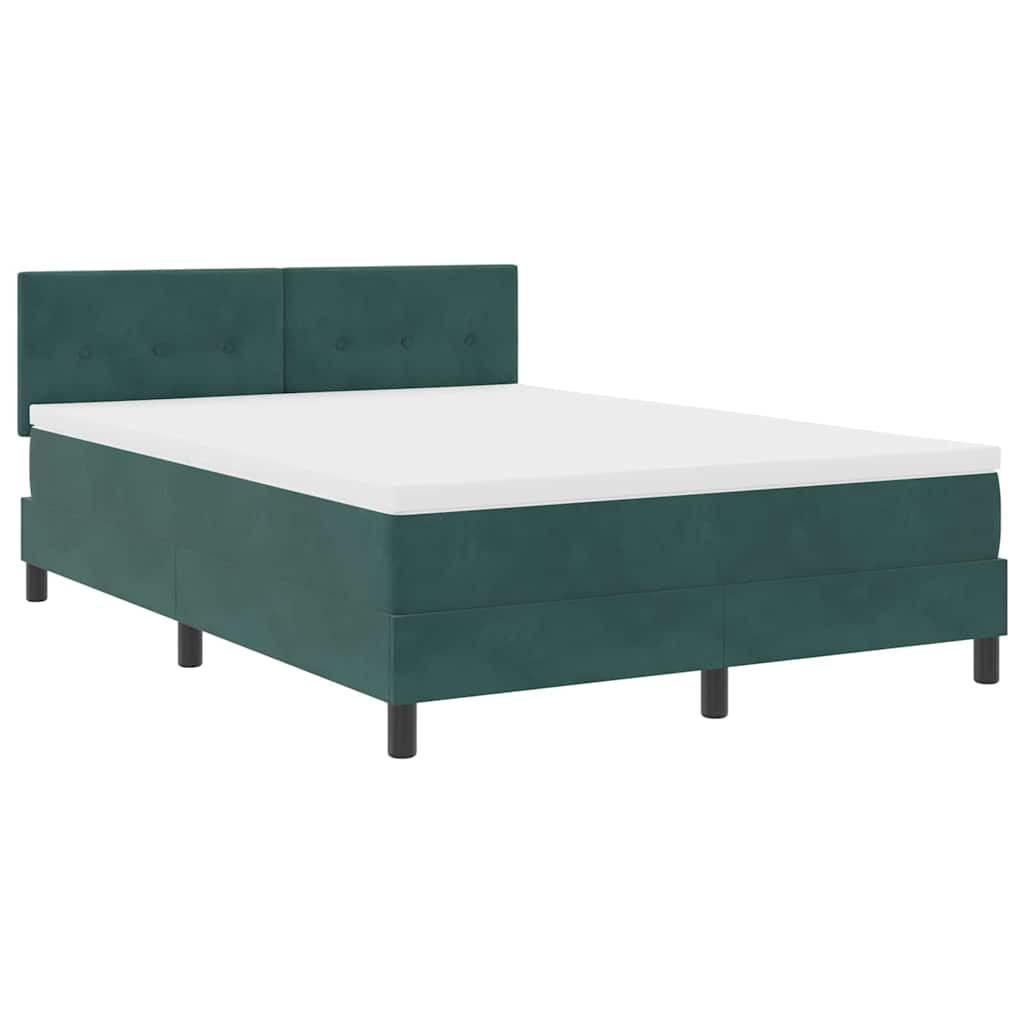 LED Box Spring Bed met matras Donkergroen 160 x 200 cm Fluweel is nu te koop bij PeponiXL, paradijselijk wonen!