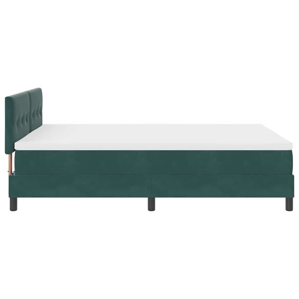 LED Box Spring Bed met matras Donkergroen 160 x 200 cm Fluweel is nu te koop bij PeponiXL, paradijselijk wonen!