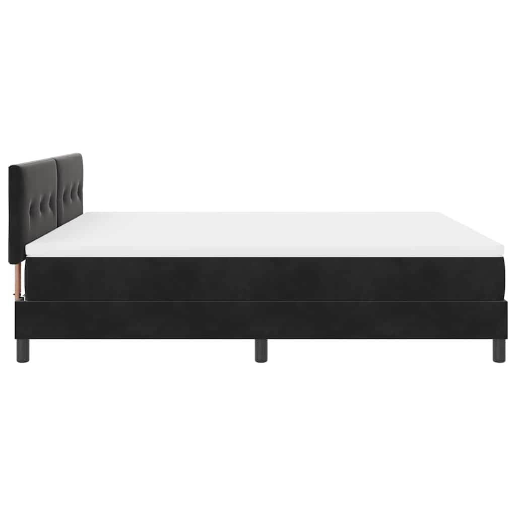 LED Box Spring Bed met matras Zwart 180 x 200 cm Fluweel is nu te koop bij PeponiXL, paradijselijk wonen!
