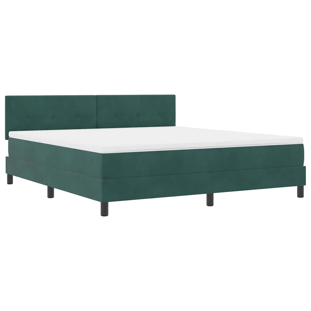 LED Box Spring Bed met matras Donkergroen 180 x 200 cm Fluweel is nu te koop bij PeponiXL, paradijselijk wonen!