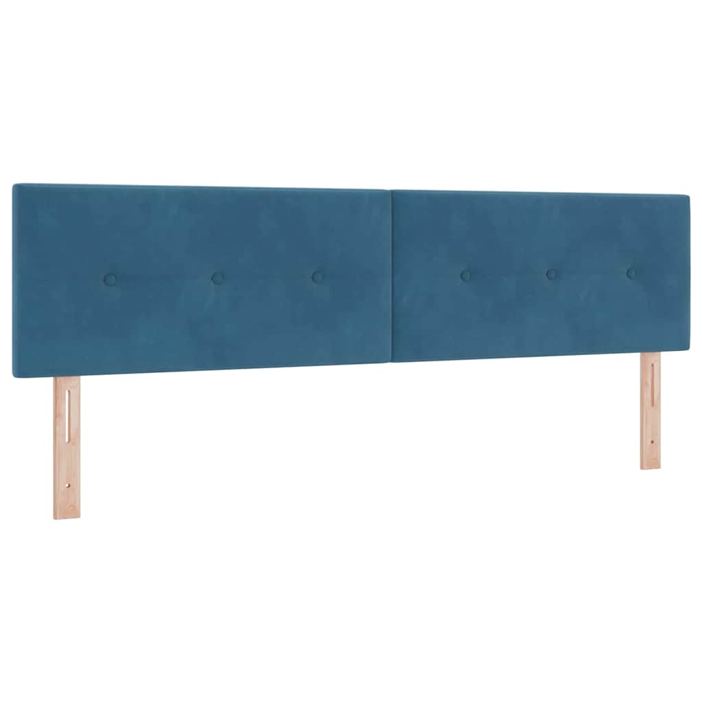 LED Box Spring Bed met matras Donkerblauw 180 x 200 cm Fluweel is nu te koop bij PeponiXL, paradijselijk wonen!