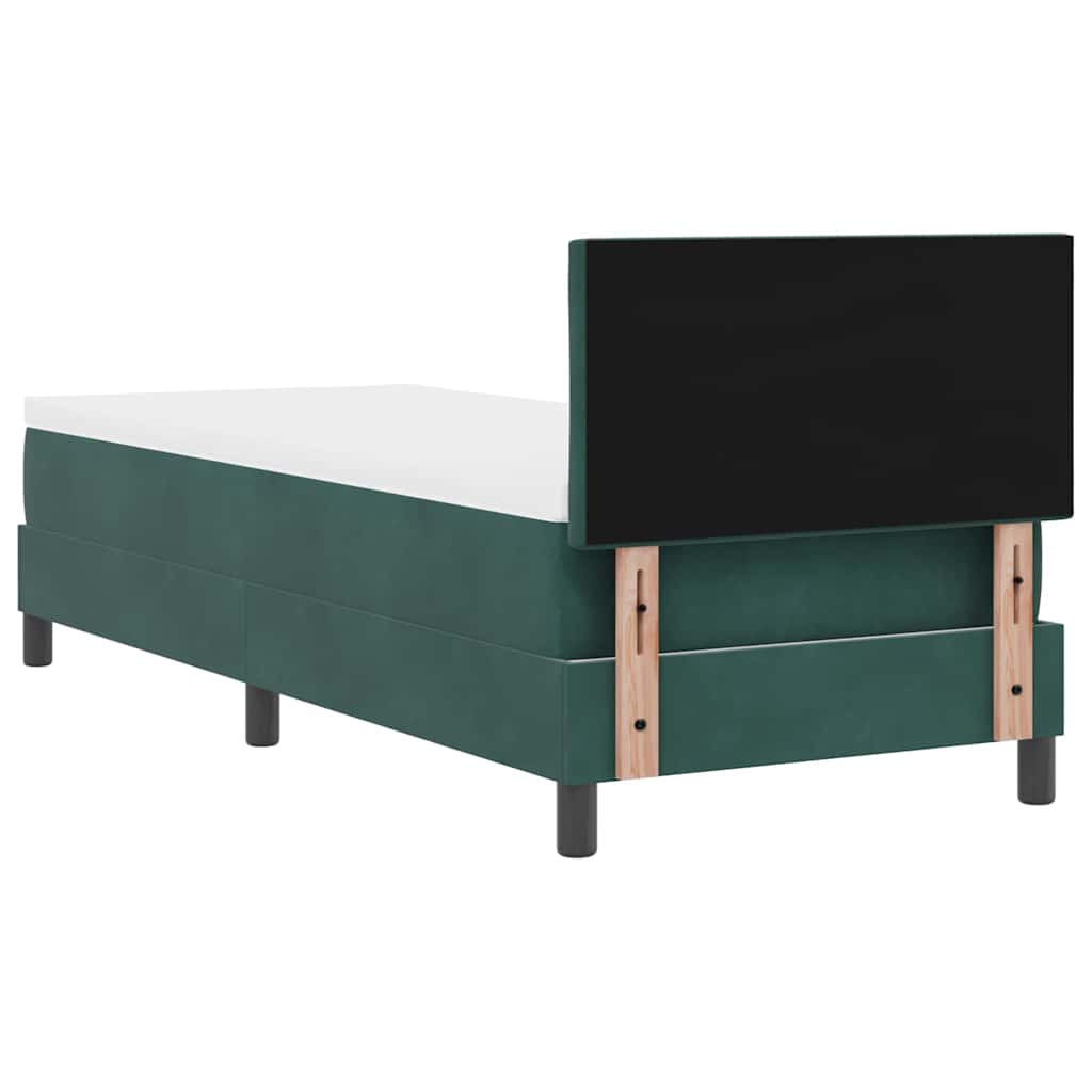 LED Box Spring Bed met matras Donkergroen 80 x 200 cm Fluweel is nu te koop bij PeponiXL, paradijselijk wonen!