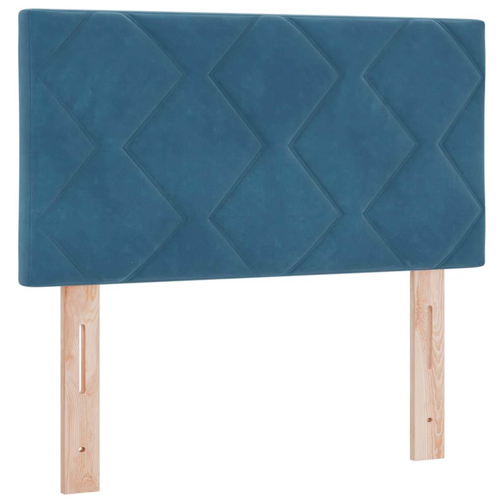 LED Box Spring Bed met matras Donkerblauw 80 x 200 cm Fluweel is nu te koop bij PeponiXL, paradijselijk wonen!