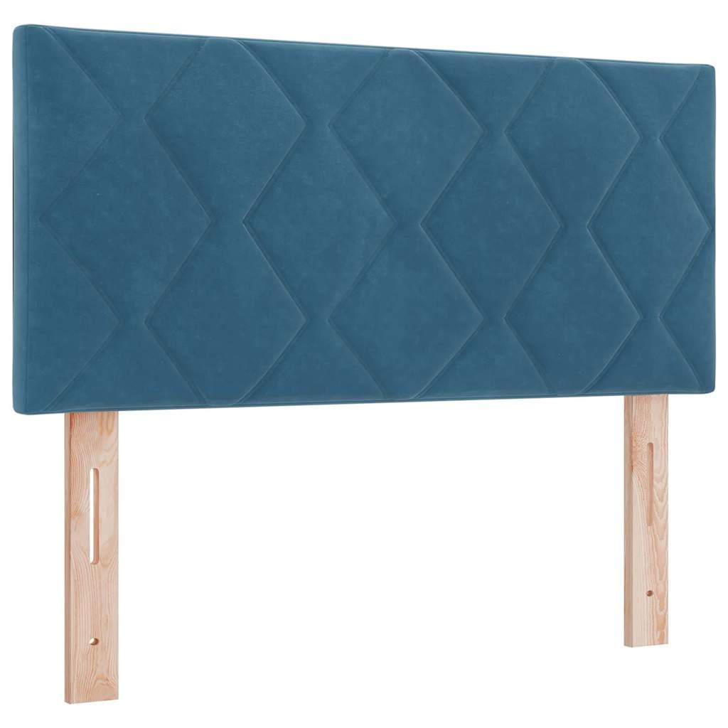 LED Box Spring Bed met matras Donkerblauw 90 x 190 cm Fluweel is nu te koop bij PeponiXL, paradijselijk wonen!