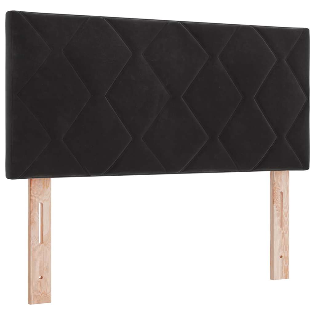 LED Box Spring Bed met matras Zwart 100 x 200 cm Fluweel is nu te koop bij PeponiXL, paradijselijk wonen!