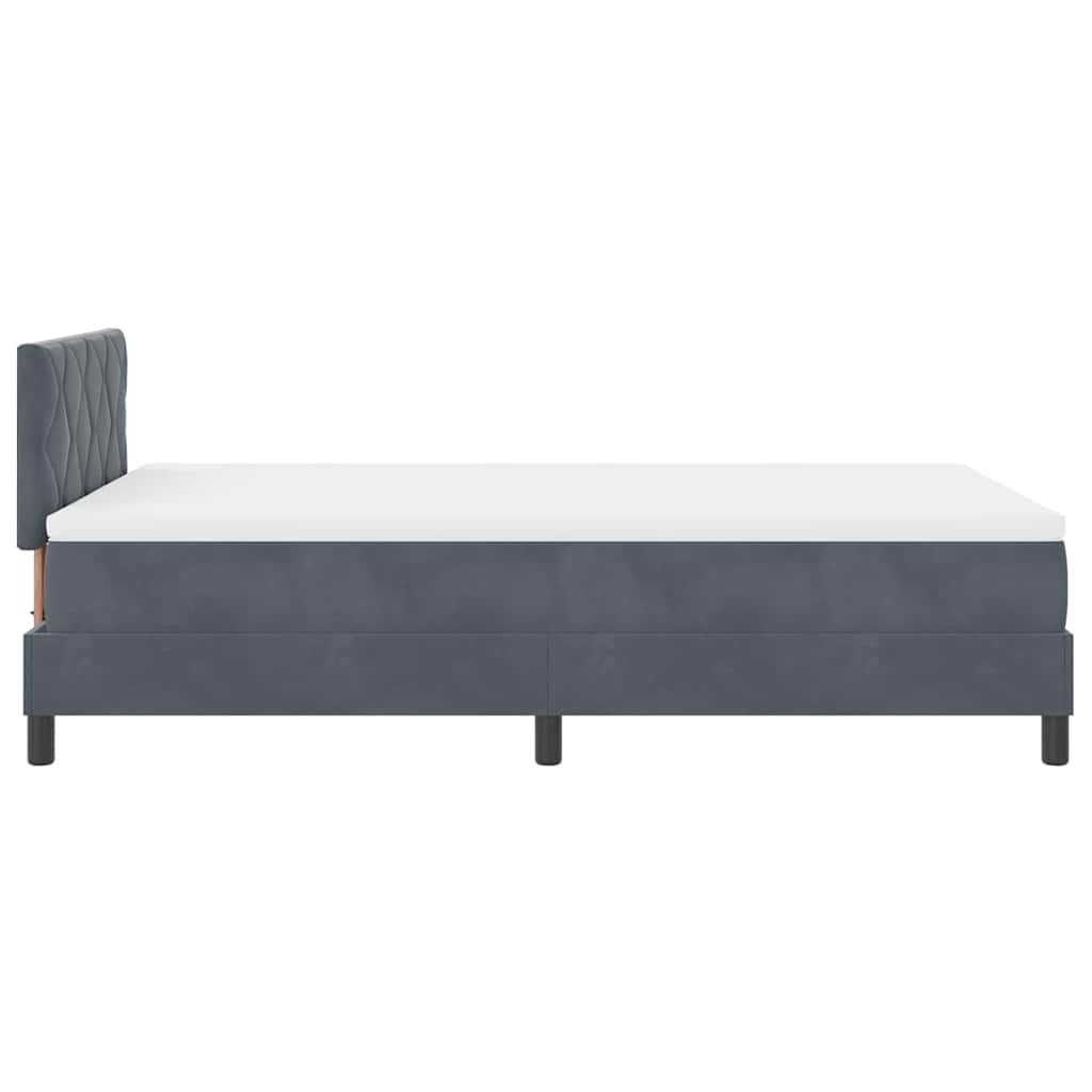 LED Box Spring Bed met matras Donkergrijs 120 x 190 cm Fluweel is nu te koop bij PeponiXL, paradijselijk wonen!