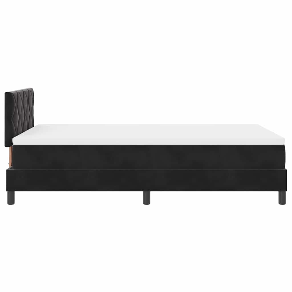 LED Box Spring Bed met matras Zwart 120 x 190 cm Fluweel is nu te koop bij PeponiXL, paradijselijk wonen!